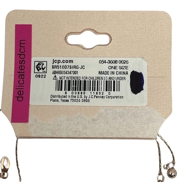 BIJOUX BAR Delicates Silver Tone Beaded Boho Bracelet Cross Heart 11" Charms NEW - Picture 4 of 5